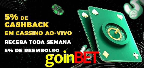 Promoções do cassino ao Vivo goinbet